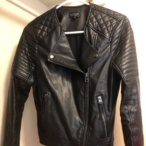 Topshop faux leather jacket